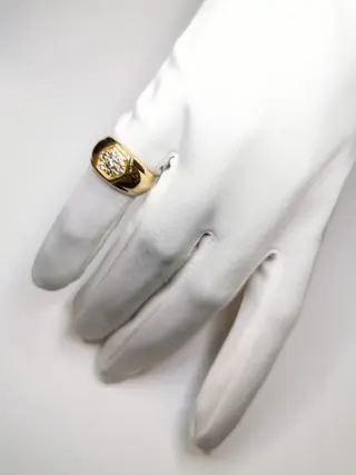 NO RESERVE - 18 karaat Goud - Ring - Diamanten