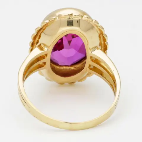 18 karaat Goud - Ring - 8.11 ct Saffier