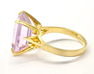 “NO RESERVE PRICE” Vintage - Vers 1960 - 18 karaat Geel goud - Ring - 8.50 ct Amethist