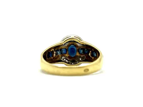 NO RESERVE - 18 karaat Geel goud, Witgoud - Ring - 0.60 ct - Diamanten