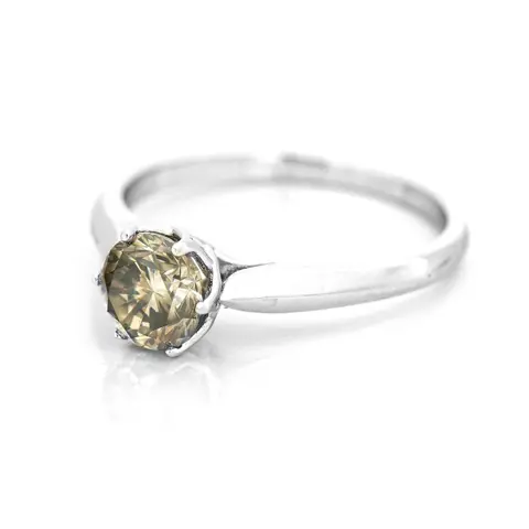 1.02 tcw SI1 Diamond Ring - 14 karaat Witgoud - Ring - 1.02 ct Diamant - Geen minimumprijs