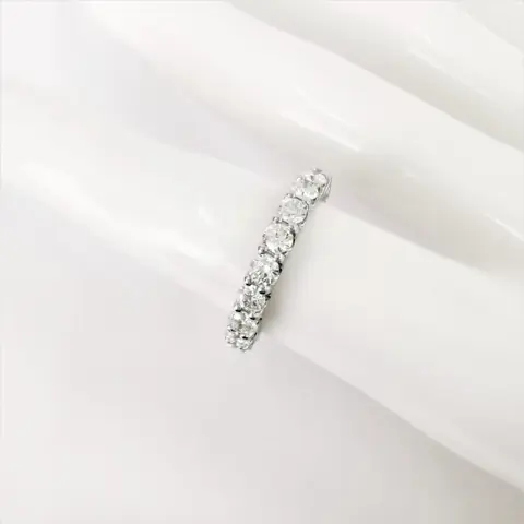 2.21 ct diamond designer eternity ring - 14 karaat Witgoud - Ring Diamant - Diamanten