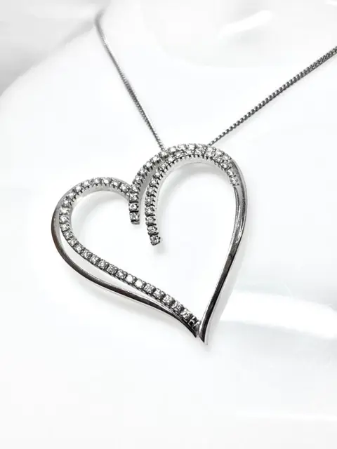 Raima made in Italy - 18 karaat Witgoud - Collier met hanger - 1.20 ct Diamant - Diamanten