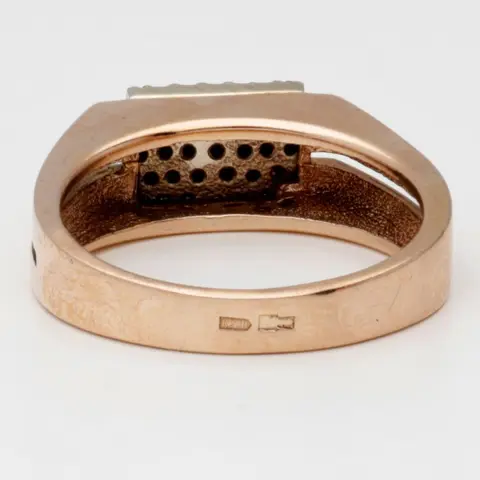 14 karaat Rosé goud - Ring - 0.11 ct Diamant