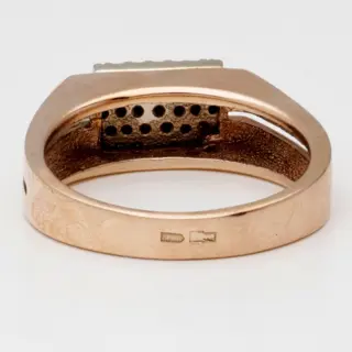 14 karaat Rosé goud - Ring - 0.11 ct Diamant