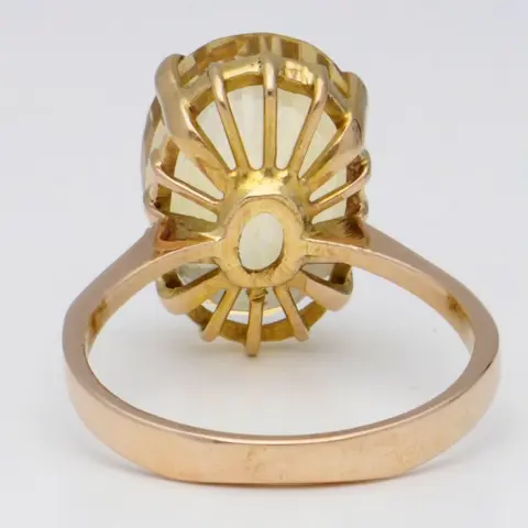 No Reserve - 18 karaat Goud - Ring - 7.17 ct Citrien