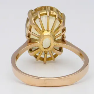 No Reserve - 18 karaat Goud - Ring - 7.17 ct Citrien