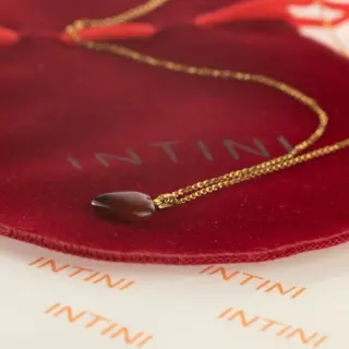 Intini Jewels - 18 karaat Geel goud, Goud - Collier met hanger Carneool