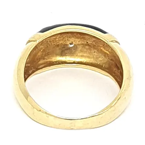 18 karaat Geel goud, Witgoud - Ring - 0.03 ct Diamant