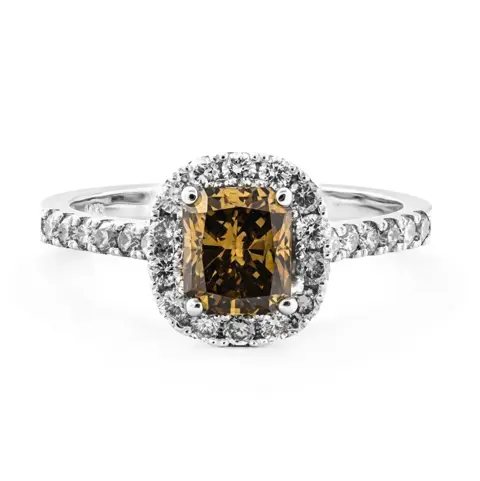 14 karaat Witgoud - Ring - 1.01 ct Diamant - Diamanten