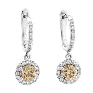 1.39 tcw Diamond Earrings - 14 karaat Witgoud - Oorbellen - 1.03 ct Diamant - 0,36 ct diamanten - geen minimumprijs