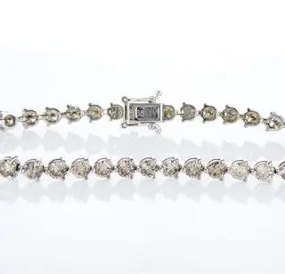 7.16ct fancy light brown - 14 karaat Witgoud - Armband - 7.16 ct - geen minimumprijs