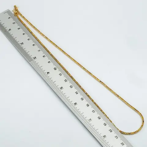 IGI Lab Report - 14 karaat Geel goud - Halsketting - 4.21 ct Diamant - (226) Stuks Rond Briljant - Fancy Color - Natuurlijke Diamanten (Onbehandeld)