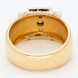 18 karaat Goud, Tweekleurig - Ring - 0.21 ct Diamant