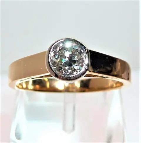 Solitär-Diamant - 18 karaat Geel goud - Ring - 0.55 ct Diamant