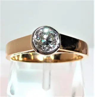 Solitär-Diamant - 18 karaat Geel goud - Ring - 0.55 ct Diamant