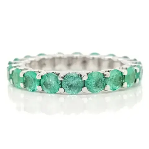 *NO RESERVE PRICE* 2.20ct Emerald Ring - 14 karaat Witgoud - Ring