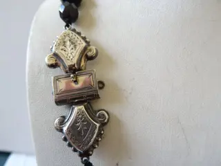 Zilveren sluiting/Gitten hand geslepen - 835 Zilver - Halsketting