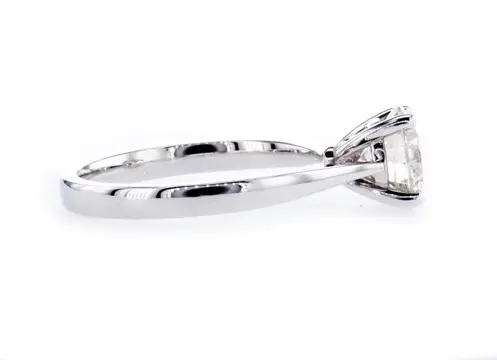 1.51 Ct SI1 Round Diamond Ring - 14 karaat Witgoud - Ring - Helderheid versterkt Diamant - Geen reserve