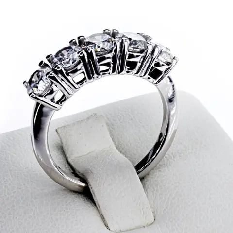 2.10 Ct VS Five Stone Diamond Ring - 14 karaat Witgoud - Ring Diamant - Geen reserve