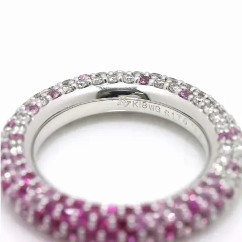 Ponte Vecchio - 18 karaat Witgoud - Ring - 1.76 ct Saffieren - Diamanten