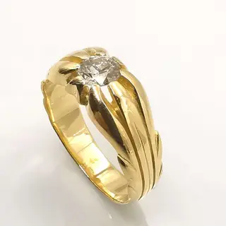 18 karaat Geel goud - Ring - 0.65 ct Diamant