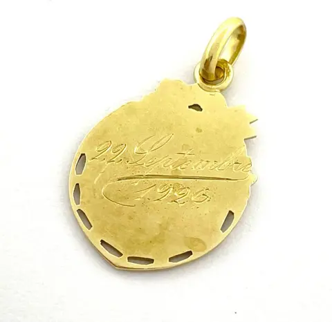 "NO RESERVE PRICE" Médaille - Vers 1925 - 18 karaat Geel goud - Hanger