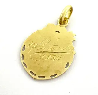 "NO RESERVE PRICE" Médaille - Vers 1925 - 18 karaat Geel goud - Hanger