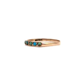 Halb Memory - 14 karaat Goud - Ring Turquoise