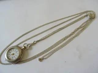Origineel compleet/Horloge/ ketting/schuifje - 800 Zilver - Collier met hanger
