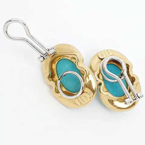 Rajola - 18 karaat Geel goud, Witgoud - Oorbellen Diamant