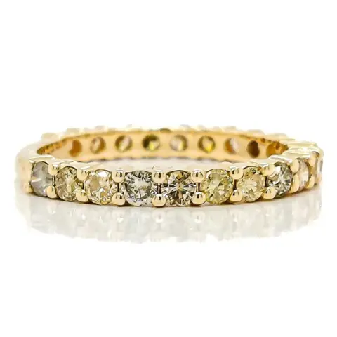 *NO RESERVE PRICE* 1.05ct FancyDiamonds - 14 karaat Geel goud - Ring