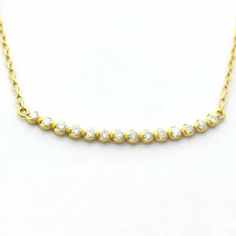 Ahkah - 18 karaat Geel goud - Collier met hanger - 0.10 ct Diamant