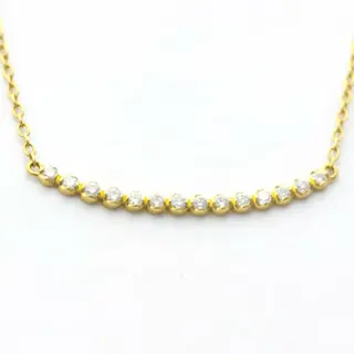 Ahkah - 18 karaat Geel goud - Collier met hanger - 0.10 ct Diamant