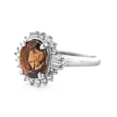 4.31 tcw Sapphire Ring Platina - Ring - 3.71 ct Saffier - Diamanten van 0,60 ct - geen minimumprijs