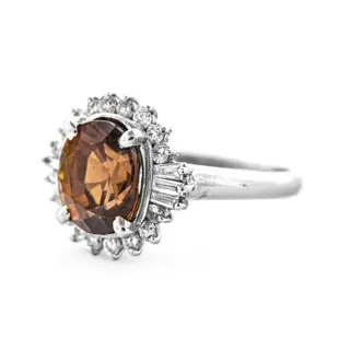 4.31 tcw Sapphire Ring Platina - Ring - 3.71 ct Saffier - Diamanten van 0,60 ct - geen minimumprijs