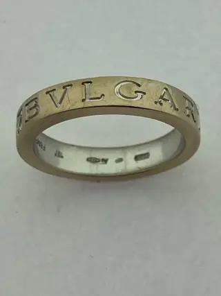 Bvlgari - 18 karaat Witgoud - Ring - 0.04 ct Diamant