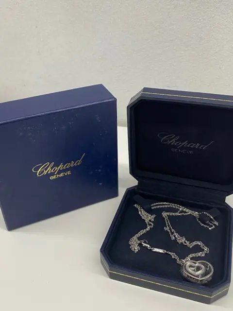 Chopard - 18 karaat Witgoud - Collier met hanger - Diamanten
