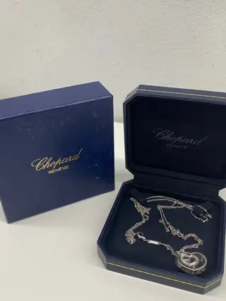 Chopard - 18 karaat Witgoud - Collier met hanger - Diamanten