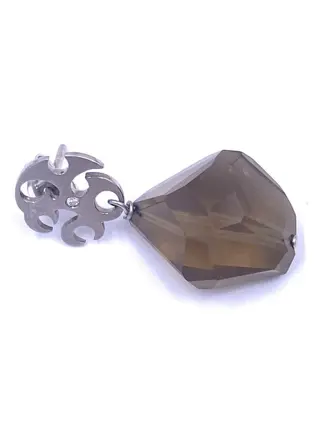 Vasari - 18 karaat Witgoud - Oorbellen Citrien