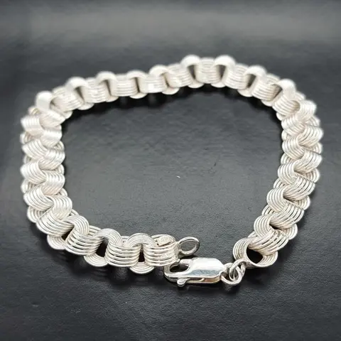 Vintage Origami Links - 925 Zilver - Armband