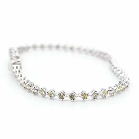 No reserve price - 1.07 tcw - 18 karaat Witgoud - Armband Diamant