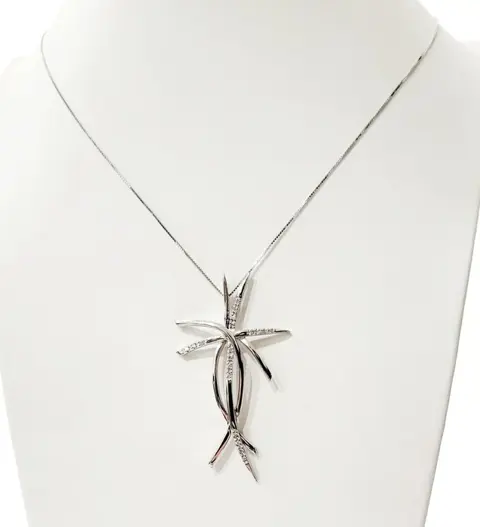 Cierre - 18 karaat Witgoud - Collier met hanger - 0.27 ct Diamant - Diamanten