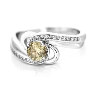 0.65 tcw Diamond Ring - 14 karaat Witgoud - Ring - 0.54 ct Diamant - Diamanten van 0,11 ct - geen minimumprijs