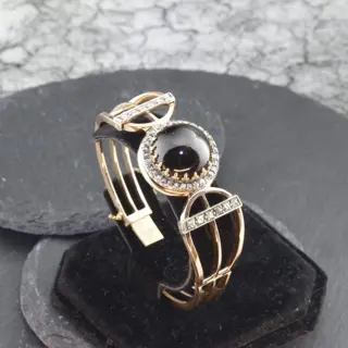 18 karaat Goud, Rosé goud - Armband - 7.20 ct Granaat - Diamanten