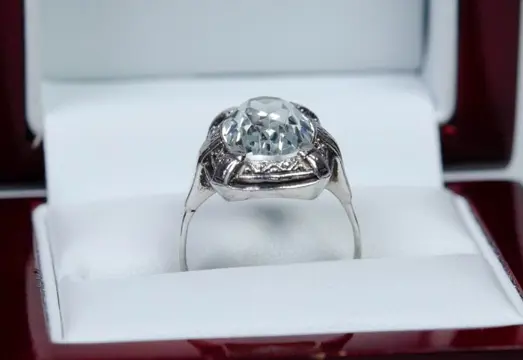 Zilver - Ring - Aquamarijn (getest)