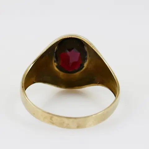 8 karaat Geel goud - Ring Granaat