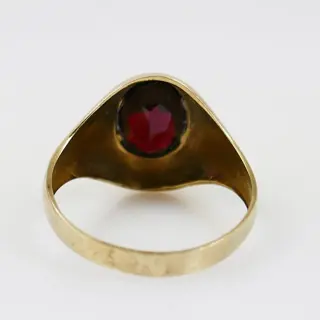 8 karaat Geel goud - Ring Granaat