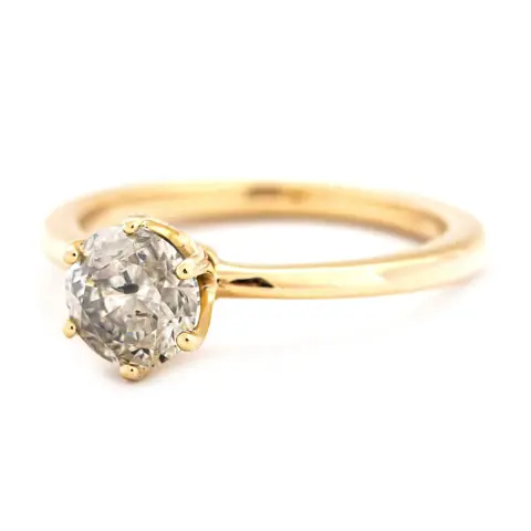 1.02 tcw Diamond Ring - 14 karaat Geel goud - Ring - 1.02 ct Diamant - Geen minimumprijs