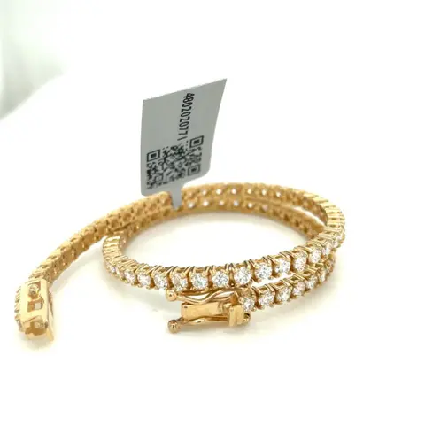 IGI USA D VS1 - 14 karaat Geel goud - Armband - 3.00 ct Diamant